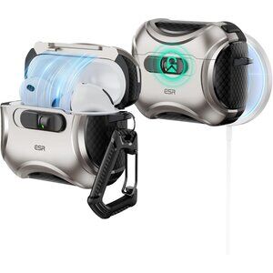 ESR Cyber Series AirPod Pro 3 (2025) Case MagSafe USB-C Drop-Proof Lock Titanium